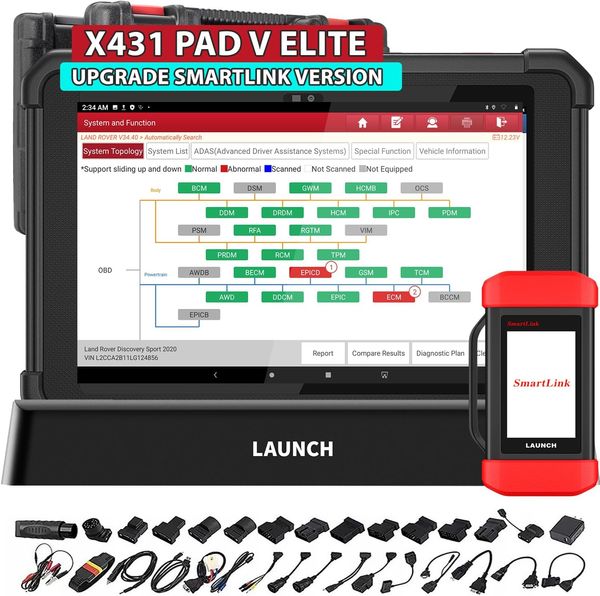 Lanzamiento 2023 X431 PAD V Elite J2534 programación ECU codificación en línea programación escáner de diagnóstico Smartlink2.0 2 años de actualización gratuita