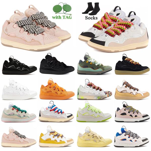 2023 Lavina Designer Lavinas Chaussures de sport Mesh Lavinscurb Lavins Femmes Hommes Baskets Triple Blanc Noir Noir Gomme Turquoise Violet Baskets à semelle plate-forme Nappa