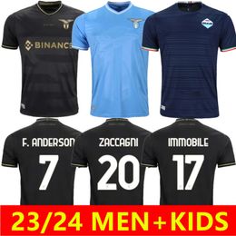 2023 2024 Lazio Immobile voetbalshirts 10th Anniversary maglie 23/24 ROMAGNOLI IMMOBILE LUIS BASTOS SERGEJ BADELJ LUCAS J.CORREA ZACCAGNI voetbalshirt Heren kinderen