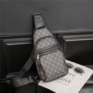 2023 Lederen mannelijke borst heren crossbody tas mannen enkele schouderband rugpakket casual reistassen letter print vrouwen portefeuilles291b