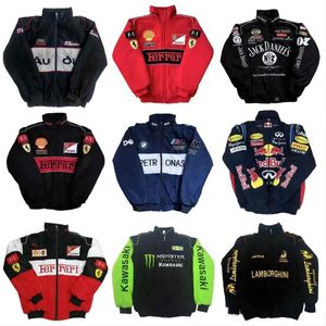 F1 Formule One Racing Automne / hiver vintage American Style Veste à vélo de moto