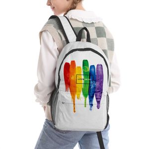 2023 LGBT Color Series entourant 3d Digital Printing Bookbag Youth Campus Student Backpack pride 230522