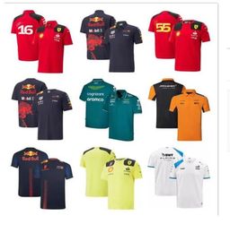 2023 Formula 1 F1 Racing Sets Carlos Sainz Charles Leclerc Fernando Alonso Set Up t-shirt Casual Respirant POLO Summer Car Logo Motorsport Team Jersey Chemises