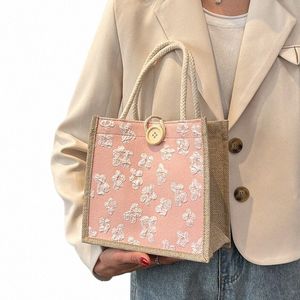 2023 Linnenzakken Handtas voor dames shopper Tote Bag Fi Japanse designer tas Cvenient Large-capaciteit Travel Grocery Bag 83DM#