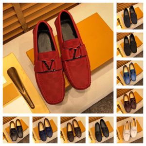 2023 Loafers Designer Men Casual lederen schoenen Slippen op Spring Summer Black Brown Fashion Italiaanse Trendy Luxury Designer Brand Grootte 6.5-12