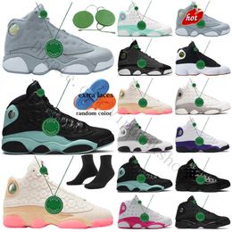 2023 Lage OG 13S MENS Dames Basketbalschoenen Jordens 13 Aurora Green Flint Gefokte speeltuin Lucky Black Cat Court Purple Chinees Nieuwjaar