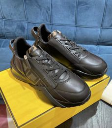 2023 Lage top Casual schoenen Flow Men Suede Leather Walking Ademende Designer Trainers Comfort Lifestyles Footwear Original Box