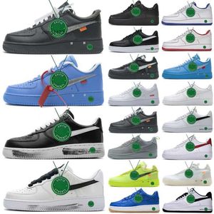 2023 Blows Zapatos de aire para hombres Sneakers New White University Blue Fashion Designers Unisex 1 07 Low Fource McA Mens Air One Des