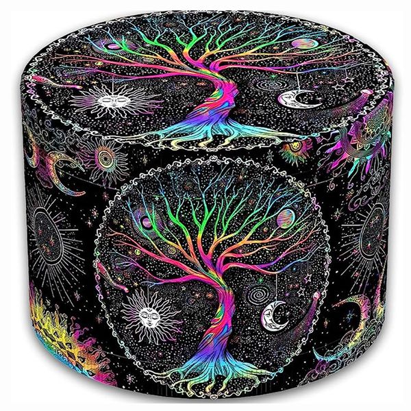 2023 Lucky Tree Herbal Herb Grinder pour fumer 50MM 2 pouces 4 couches en métal en alliage de zinc Dry Herbal Grinder Life pour Green Tree Lip Sun Moon Black Pattern