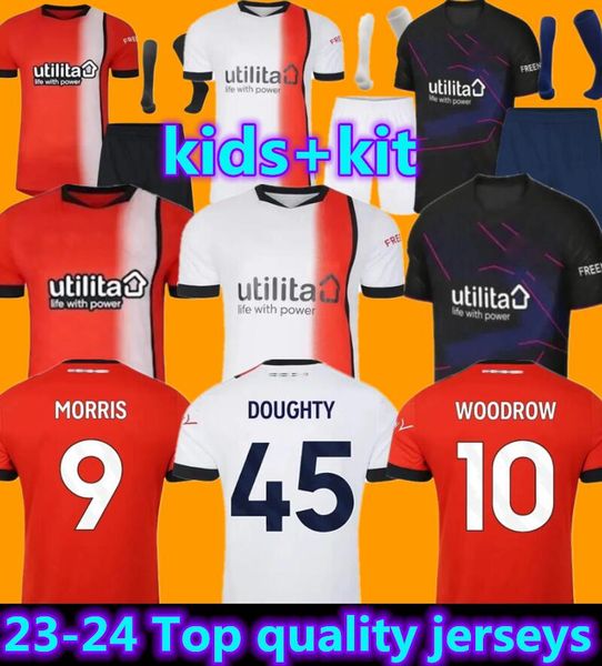 23 24 Luton Town Soccer Jerseys Bradley 2023 2024 Burke Hartson Billy Donaghy Bingham Curtis Lansbury Berry Mick Home Away Troisième maillot de football Top Kit enfants