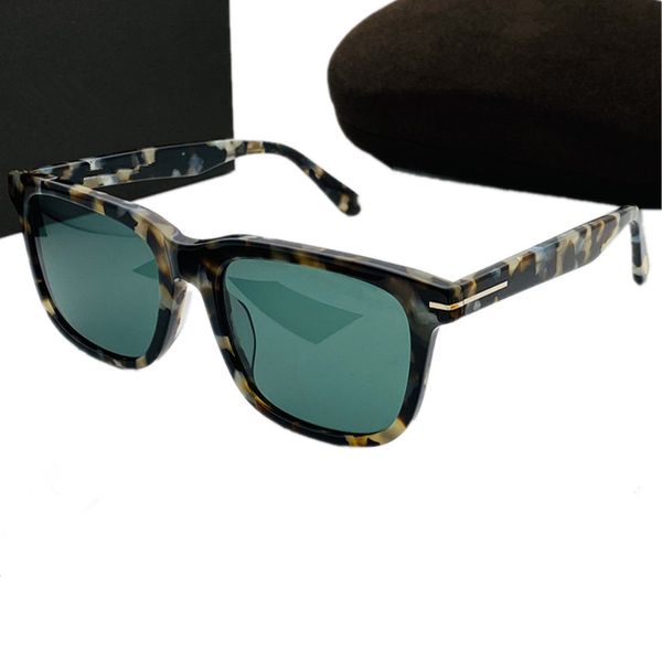 2023 Lux Star hommes lunettes de soleil carrées concises UV400 77T5 56-19-145 HD lunettes polarisées planche de tortue individuelle lunettes fullrim étui de conception complet