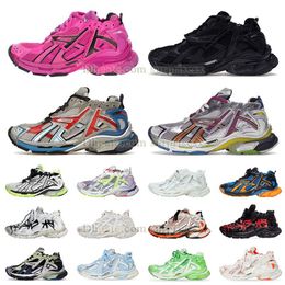 2023 Luxe Designer Track Runners 7.0 Zapatos casuales Plataforma Marca Transmitir sentido Hombres Mujeres Borgoña Balencaigas Tenis Oudoor Walking Sports Dhgate Runner 7 Zapatillas de deporte
