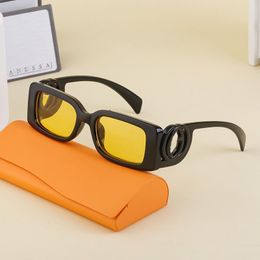 2023 Gafas de sol de diseñador Luxry Gafas de sol con montura cuadrada de moda Gafas de sol clásicas con montura pequeña para mujer Gafas de sol retro para hombre
