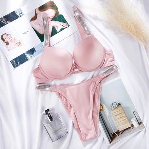 2023 Luxurymerk beha's stelt vrouwen nieuwe mode ondergoed katoen lingerie sexy vrouwelijke diamanten ondergoed aangepaste riemen brief bedrukte bra panty sets 13 stijlen