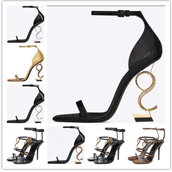 2023 Classiques de luxe Femmes Talons Chaussures de créateurs Sandales Mode Plage Pantoufles à fond épais Alphabet Lady Cuir Chaussures à talons hauts Slide yslity chaussures