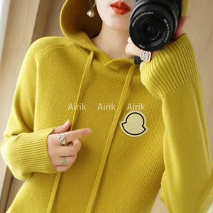 2023 Luxe kledingsweater Designer damessweater Eenvoudig casual gebreid Contrasterende capuchon met lange mouwen Up-close herfstmode trui