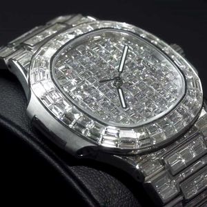 2023 Luxury Custom Automatic mécanical Ice-Out Vvs D Moisanite Designer Watch