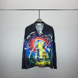 2023 Chemises de luxe de créateurs de mode pour hommes à manches longues, chemise d'affaires décontractée de marque, chemise slim de printemps M-3XL #03