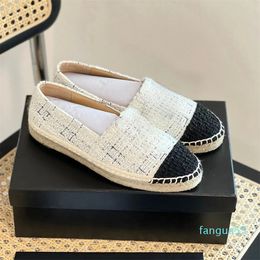 2023-Luxury Designer Paresseux Chaussures En Cuir Véritable Antidérapant Chaussures Décontractées Chaussures De Marque Confortable Toile Fond Plat Pêcheur Plat