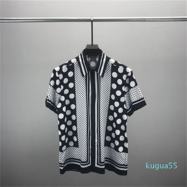 2023- chemises de créateur de luxe pour hommes Fashion Géométrique Imprimer Bowling Shirt Hawaii Floral Casual Shirts Men Slim Fit Short Sleeve Variety