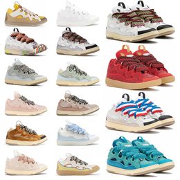 2023 Chaussures de créateurs de luxe Lavins Casual Shoe Plate-forme Extraordinary Embossed Leather Curb tissé Chaussures à lacets Chaussures pour femmes Baskets Baskets Femmes 35-46