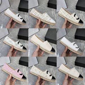 2023 Designer de luxe Chaussures Top Fashion Denim Sapatos Espadrilles Paille Pêcheur Talons Plats Chaussure Lazy Zapatos Mujer Casual Cartoon Lin