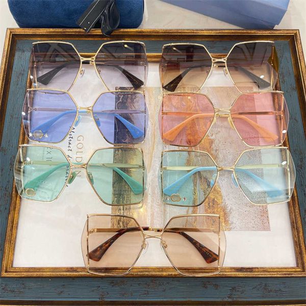 2023 Lunettes de soleil de créateurs de luxe Nouveau Glunes de soleil Feme Feme Feme Femme Sun Ins Sun Glasses Male GG0817
