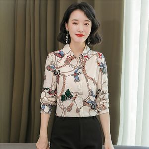 2023 Luxe Modeketen Shirt Dames Designer Lange Mouw Elegante Witte Blouses 2023 Herfst Winter Klassieke Revers Casual Button Up Shirts Kantoor Dames Runway Tops