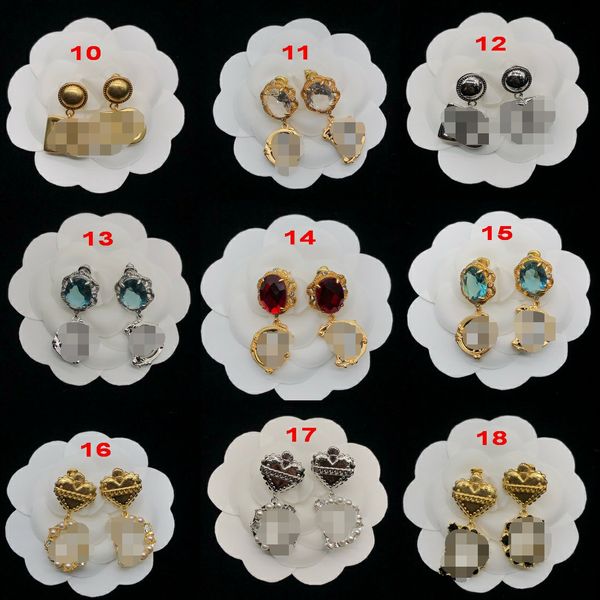 2023 Boucles d'oreilles en or de luxe Designer pour femmes Boucles d'oreilles créoles Stud D Lettre Boucles d'oreilles Bijoux avec coffret Saint Valentin Cadeau Fiançailles