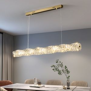 Lustre Led suspendu en cristal K9 de luxe, luminaire décoratif d'intérieur, luminaire décoratif de luxe, en acier, 2023