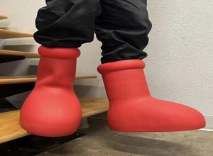 2023 Luxury Listing Rain Boots Big Red Boot Platform Men Dames schoenen Dikke bodem niet -slip ronde koppen laarsjes mode Sneak6568205