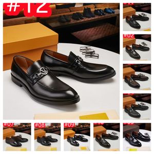 2023 Luxury heren mode slip-on lederen schoenen ontwerper mannen casual zakelijke schoenen heren Brits klassieke retro oxfords trouwfeest flats maat 38-46