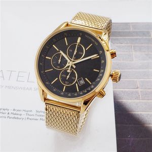 2023 luxe quartz herenhorloge van roestvrij staal, horloge met leren band, volledige functie, tijd loopt als tweede, raceauto-tijdfunctie, modetrend AAA-horloge voor heren