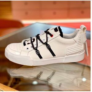 2023 Luxury Men Chaussures cool décontractée en cuir authentique Spring / automne Graffiti Sports Chaussures Vulcanisés Sneakers plates Zapatos Hombre Mjytr000001