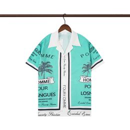 2023 luxe Hommes Casual designer chemises hawaïennes rayure T-shirt mode impression chemise marque Printemps Automne minceur les vêtements les plus en vogue