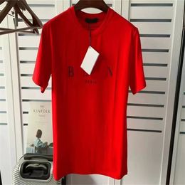 2023 Luxe Hommes Designer T-shirt Noir Rouge Lettre imprimé chemises À Manches Courtes Marque De Mode Designer Top Tees Asiatique Taille S-XXXL