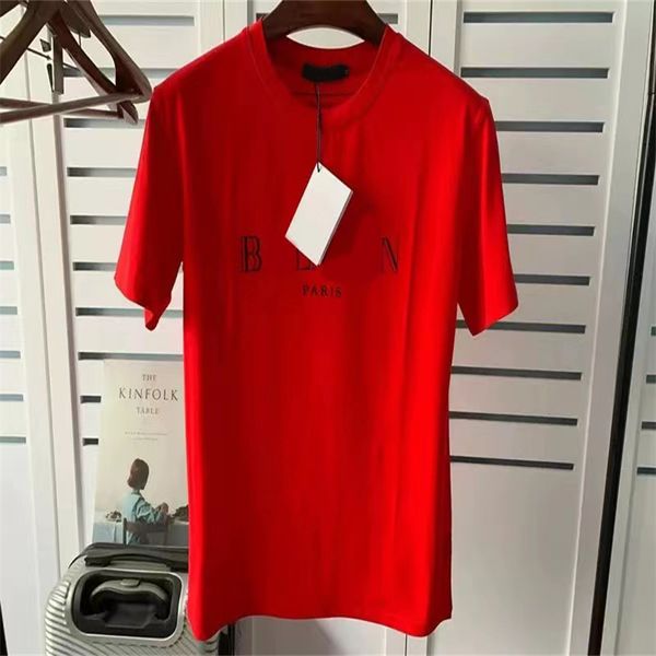 2023 Luxe Hommes Designer T-shirt Noir Rouge Lettre imprimé chemises À Manches Courtes Marque De Mode Designer Top Tees Asiatique Taille S-XXXL