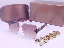 2023 Luxe miljonair 23069 Zonnebrillen Volledige frame Vintage Designer Zonnebril voor Men WomensShiny Gold Verkoop Goud vergulde top 23069