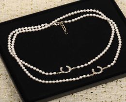 Chaîne de pull longue avec pendentif à breloque de qualité de luxe, avec perles de coquillage naturelles, avec tampon de boîte, PS7461A7693983, 2023