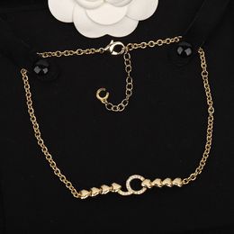 2023 Luxury kwaliteit charme hanger ketting met 8 stks hartvorm en diamant in 18k goud vergulde hebben doosstempel ps7787a