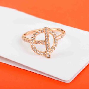 2023 Luxe kwaliteit charme punkband ring met sprankelende diamant in S925 zilver materiaal met stempeldoos PS4838A