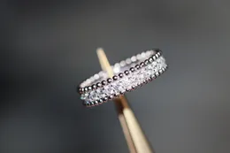 2023 Luxe kwaliteit charme dunne punkband ringen met diamant in platinum kleur hebben doosstempel ps7364a