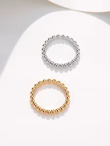 2023 Luxe kwaliteit S925 zilveren bedel punk band ring in twee kleuren verguld met stempeldoos PS7644B