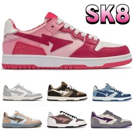 2023 Luxe SK8 STA COURT CASUAL SCHOENEN Designer Nigo Dames Sneaker ABC Camo Pink Blue Vintage Beige Indigo Brown Ivory Black Geel