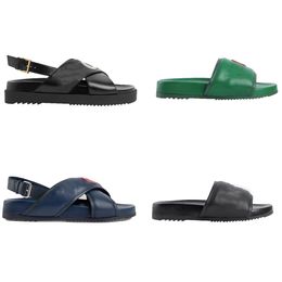 2023 luxe stijl nieuwe slipper vrouw Sandaal Zwart wit groen dikke bodem antislip zachte mode G huis platform slipper vrouwen dragen strand flip-flops