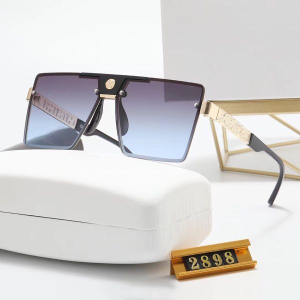 2023 Luxe Top Classic Square Lunettes de soleil sans monture Designer Marque Mode Femmes Lunettes de soleil Lunettes en métal Verres en verre Lunettes avec boîte