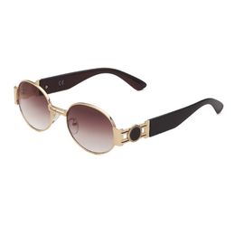 2023 Luxury Top Quality Classic Pilot Round Sunglasses Designer Brand Fashion Mens Womens Sun Glasses Loys en verre métallique avec B 240U