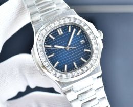 2023 luxe dames heren designer automatisch mechanisch horloge Set met diamanten manen horloges hoge kwaliteit 904 beweging Horloges