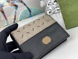 2023 luxe designer portemonnees heren dames Ophidia portemonnees beroemde stylist G-kaarthouder hoogwaardige gouden letter mark clutch jackie1961 tassen met originele doos