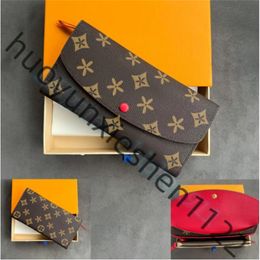 2023 M60697 Emilie Long Cardholder Wallet Bag 4 Credit Slots Luxury Designer Purse Purse Classic Wallets Card Holder Fashion Key Pouch Women Man Keychain Coin Portes Tassen